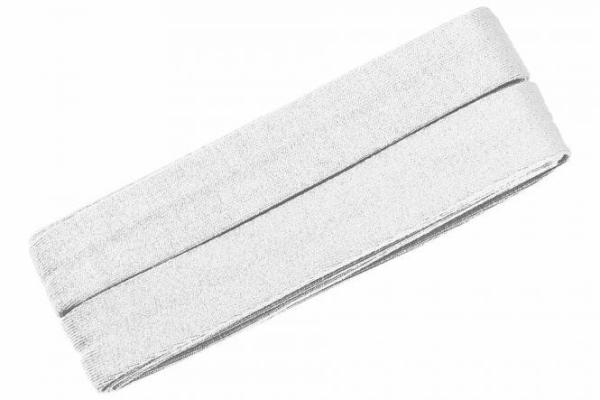 Oaki Doki Jersey Schrägband gefalzt 3m Coupon Weiß